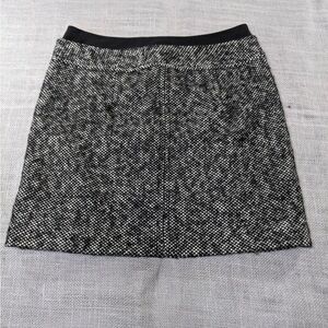 Ann Taylor LOFT Black and White Tweed Mini Skirt